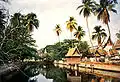 The Ho trai of Wat Yai Suwannaram in Phetchaburi built above a pond