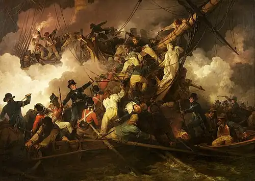 The Cutting-Out of the French corvette La Chevrette, 1802