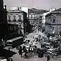 Piazza Garibaldi and Corso Umberto I in the 1970s.