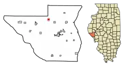 Location of Baylis in Pike County, Illinois.