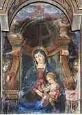 Fragment of the original fresco by Pinturicchio (now in the Cathedral of Massa)