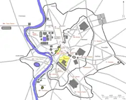 Location of Fides on a map of Ancient Rome
