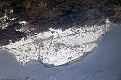 Greenhouses in Almería as seen from space
