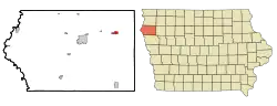 Location in Iowa