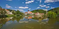 A pond in the centre of Nedvědice