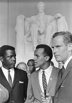 Image 35Sidney Poitier, Harry Belafonte and Charlton Heston (from March on Washington)