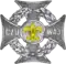 Scouting Cross with a golden lily