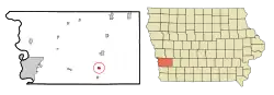 Location of Carson, Iowa