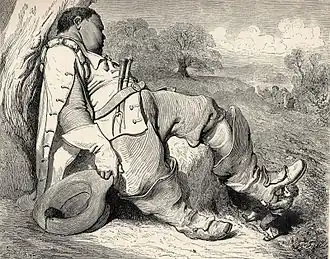 Image 38Hop-o'-My-Thumb stealing the Seven-league boots from the Ogre, by Gustave Doré (from List of mythological objects)