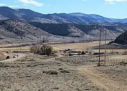 View of Powderhorn, with State Highway 149 on the left, October 2018