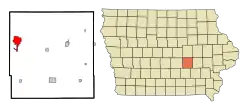 Location of Grinnell, Iowa