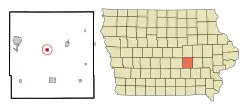 Location of Malcom, Iowa