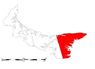 Location of Kings County in Prince Edward Island.
