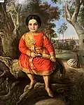 Prince Frederick Duleep Singh, oil on canvas, painted by August Schoefft in ca.1868–70, Princess Bamba Collection, Lahore Fort.
