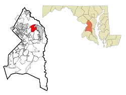 Location of Glenn Dale, Maryland