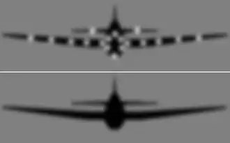 Diagram of Yehudi Lights showing how they raise a plane's brightness to match the sky
