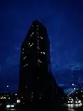 Prismet is a noticeable landmark both day and night