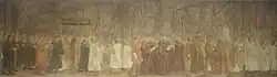 Antoon Derkinderen (1889): Processie van het H. Sacrament van Miracel, Amsterdamse Begijnhofkapel