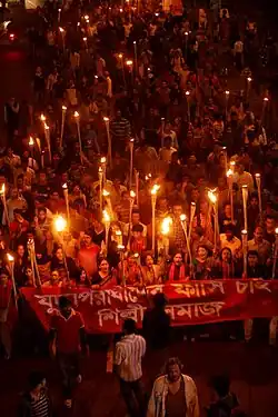 Image 322013 Shahbag protests demanding the death penalty for the war criminals of the 1971 Bangladesh Liberation War (from History of Bangladesh)