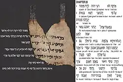 Dead Sea Scroll fragment 5/6HEV PS found in the Cave of Letters at Nahal Hever