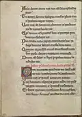 The beginning of Psalm 4 in the Psalter of Eleanor of Aquitaine.