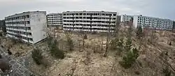 Abandoned buildings in Pstrąże