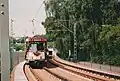 Inaugural train of the U7 to Enkheim on 30 May 1992