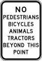 (R6-Q01) Prohibited on Motorways (used in Queensland)