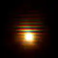 Light source positioned 25 cm away from the camera lens.