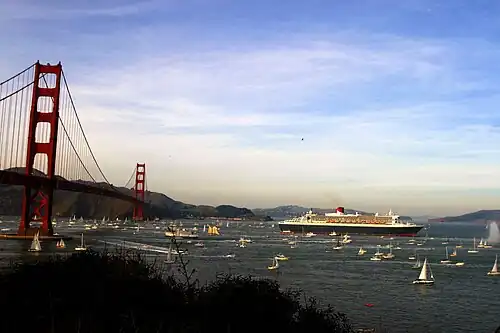 RMS&nbsp;Queen Mary 2 in San Francisco Bay