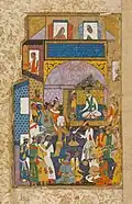 Reception by an unspecified Indian prince at court
