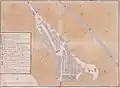 Map of Recife, Brazil, 1733