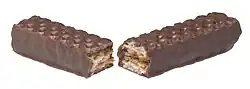 A split Reese's Sticks bar