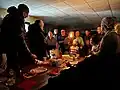 Refugees gathering
