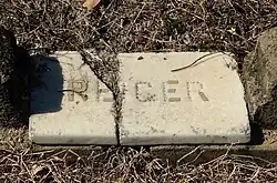 name on a grave