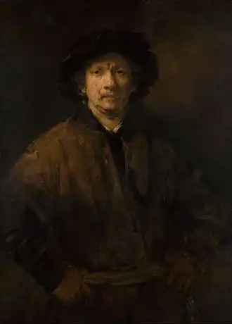 Self-Portrait, an oil on canvas portrait (1652), Kunsthistorisches Museum, Vienna