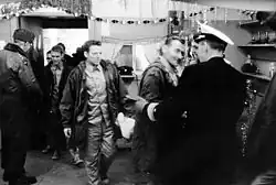 Crew of USS Pueblo, upon release on 23 December 1968.