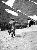Reza Shah and his crown price (future Shah) at the opening ceremony