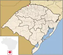 Location of Esperança do Sul in Rio Grande do Sul