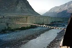 A view of suspension bridge Danyor