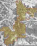 Map of Rockwoods Range, Greensfelder County Park, and Rockwoods Reservation