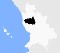 Location of the municipality in Nayarit