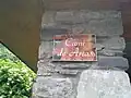 Street sign in the village