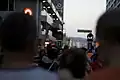 Crowds in the mall during a march, near the Target store