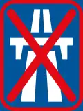 End of dual-carriage freeway