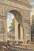 1814, Allied troops march through Paris, by Nicolaas Pieneman
