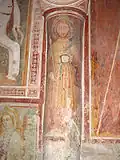 Saint Defendens, attributed to the "Maestro del 1388". Chiesa di San Giorgio in Lemine.