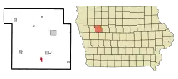 Location of Wall Lake, Iowa