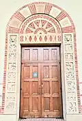 A doorway at the Student Activities Center.