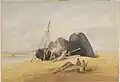 Salvaging a wreck on Exmouth beach by George Townsend